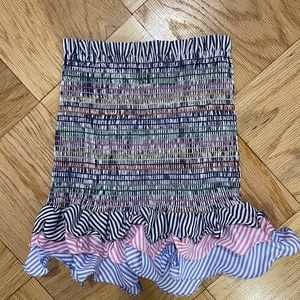 Ruched mini skirt